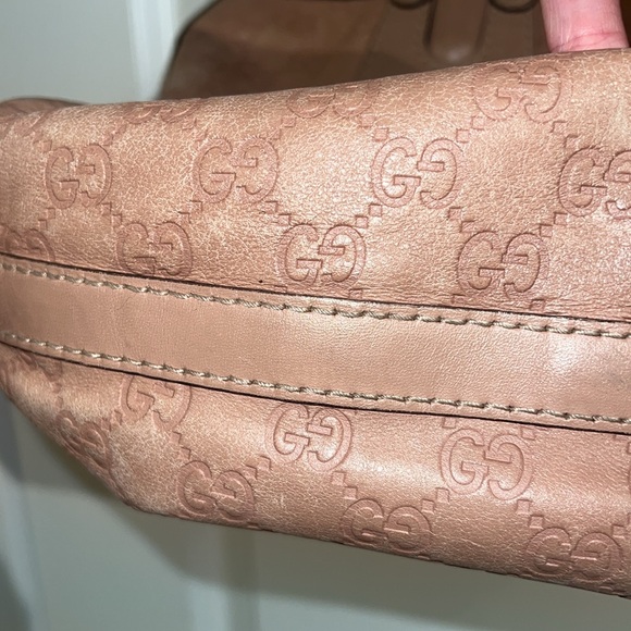 Gucci Guccissima Scarlett Bag GG Monogram Leather Neutral Blush Nude Pink Purse - Picture 11 of 17